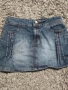 2000s Orion Denim Mini Skirt Size S